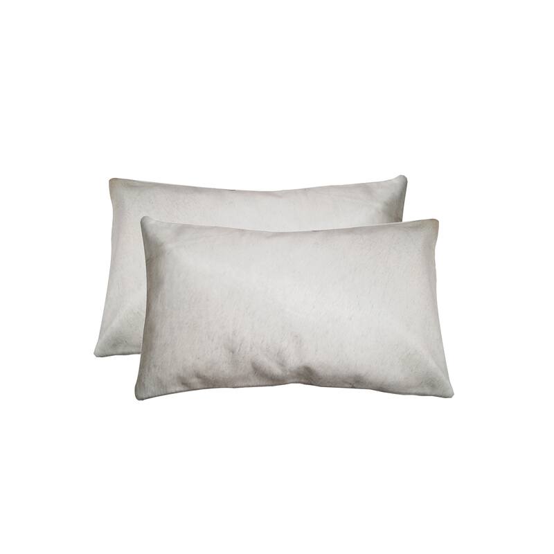 12" X 20" Off White Cowhide Set Of 2 Pillows Bed Bath & Beyond 39526584